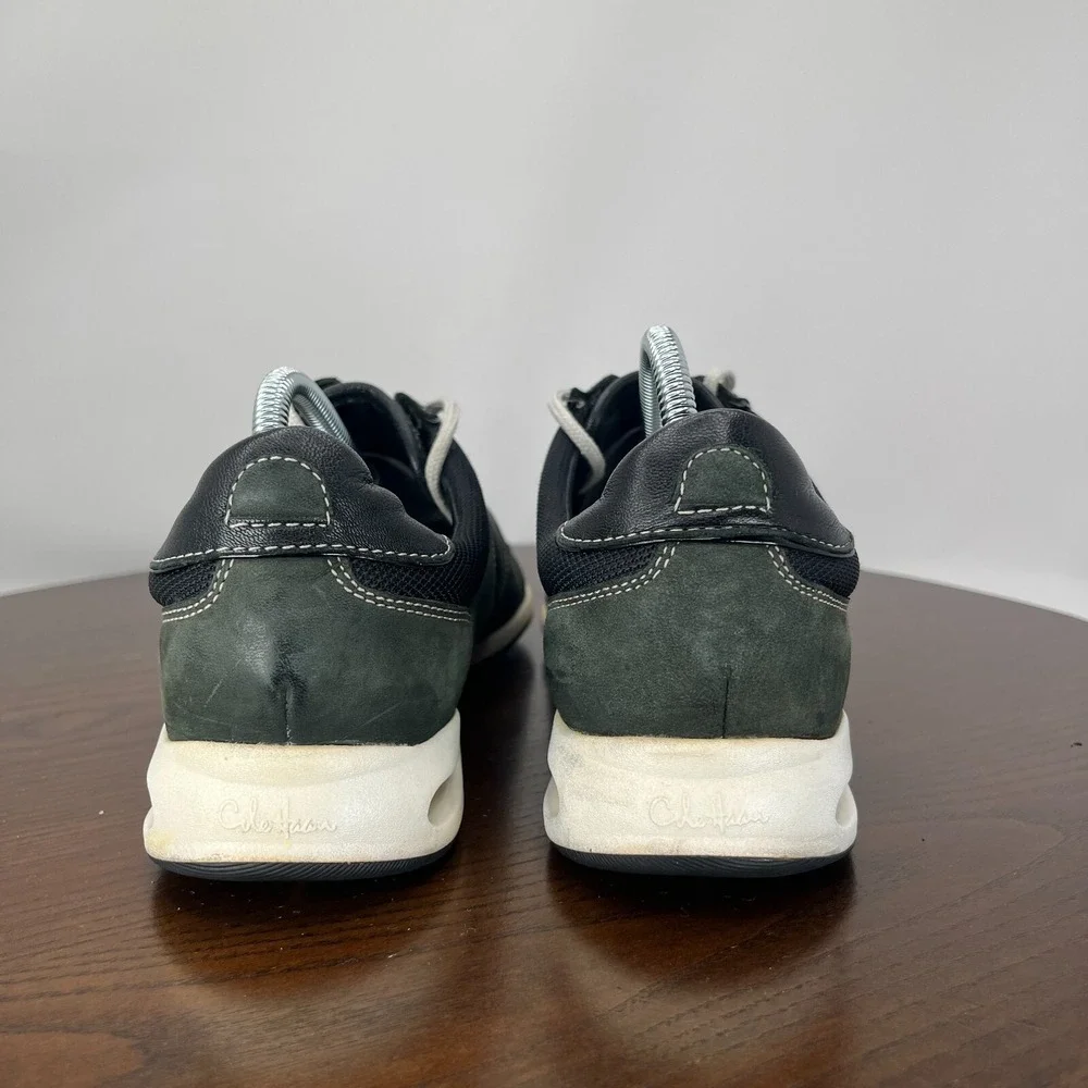 Cole Haan Shoes‎ Women's 8.5B Green Black Leather Mesh Lace Up Sneaker D25206